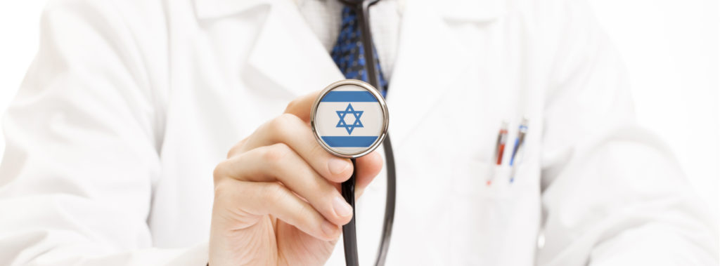 Stethoscope with Israels flag