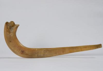 A shofar crafted in a forced labor camp.