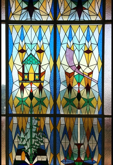 Stained glass window for synagogue.